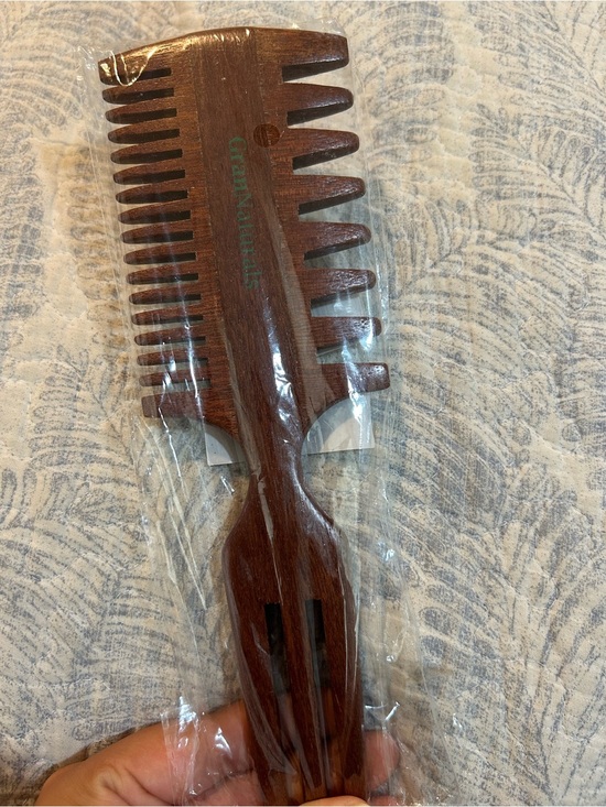 gran naturals Other - Classic Wooden Double-Head Beard & Hair Comb - Brown